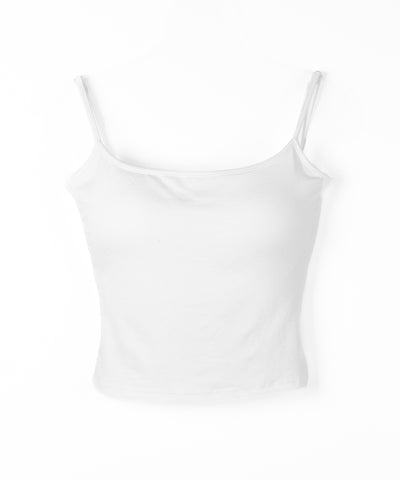 【 カップ付き 】スクエアネックストラップスリムキャミソール ／ square neck strap slim camisole