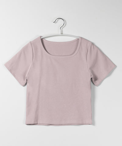 【 ６color 】スクエアネッククロップドちびＴシャツ