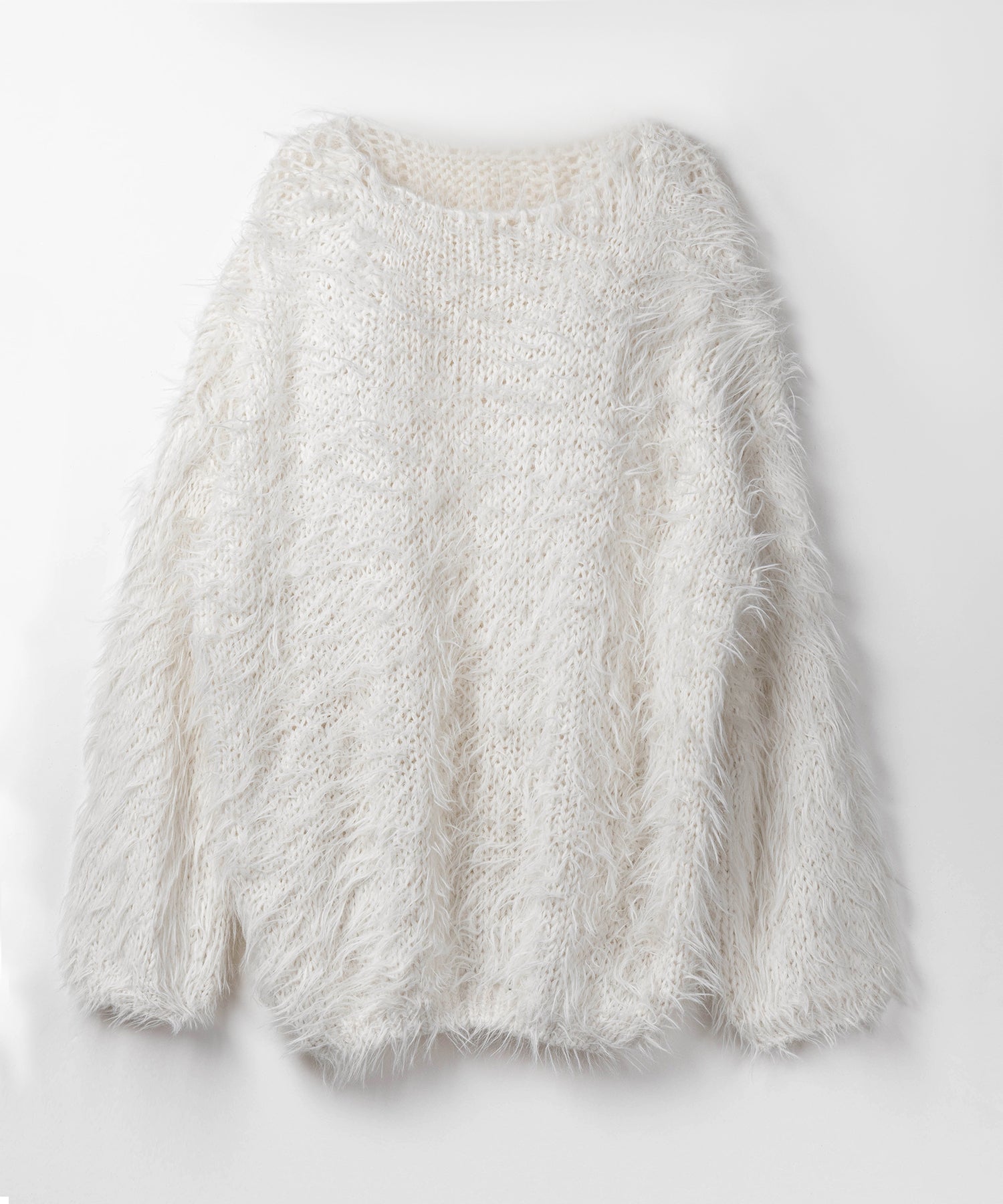 【 ３color 】フラッフィーシャギーボリュームニットミニワンピース ／ fluffy shaggy volume knit mini onepiece