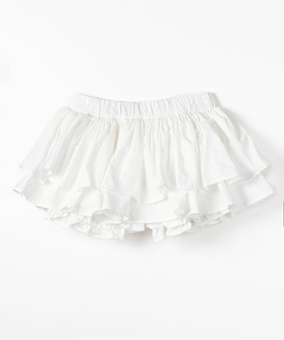 【 インパン裏地付 】ボリュームフレアコットンミニスカート ／ volume flare cotton mini skirt