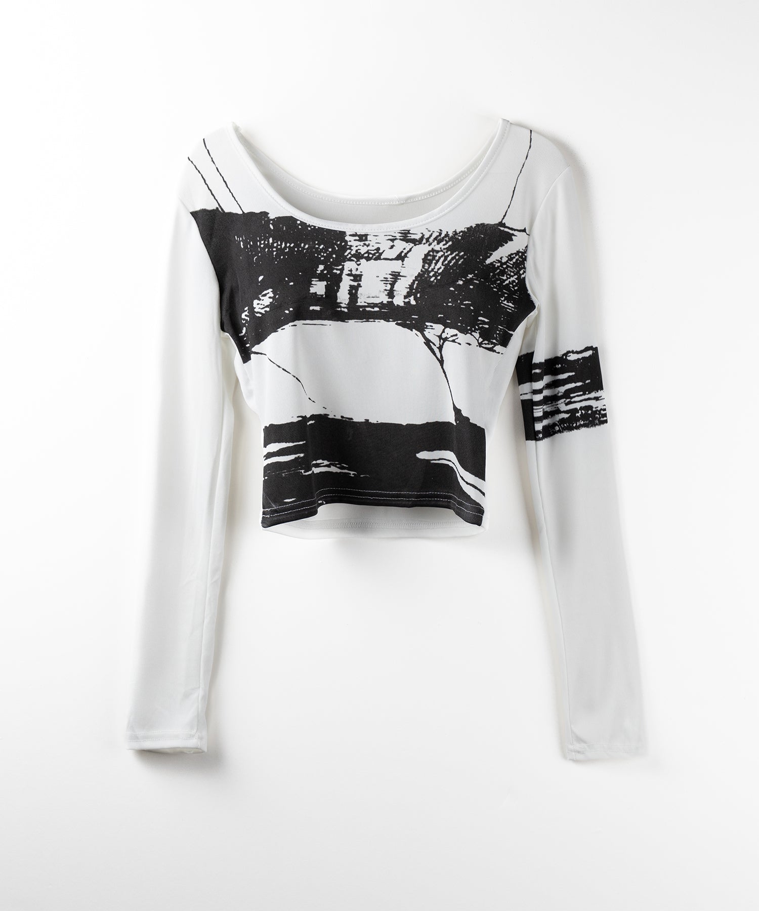 【 ２color 】ヴィンテージプリントショートリブＴシャツ ／ vintage print short lib t-shirt