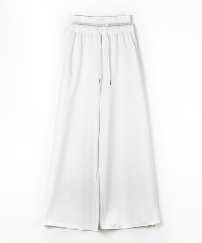 ウエストレースレイヤードスウェットパンツ ／ waist lace layered sweat pants