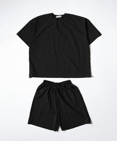 【 上下セットアップ／５色展開 】ワッシャーナイロンプルオーバー＆ショートパンツ SET