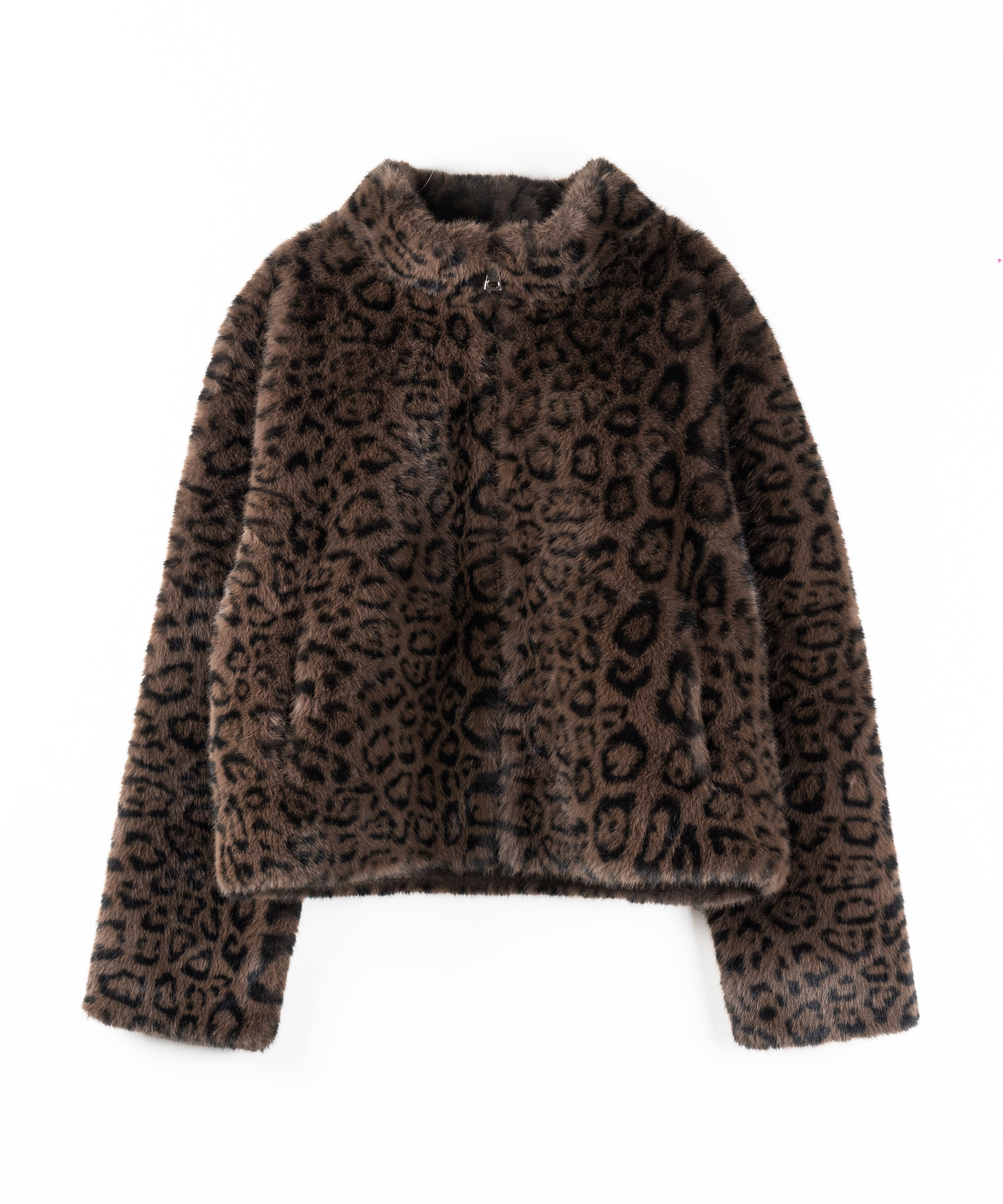 【 限定先行販売 】 leopard zipup  fake fur coat