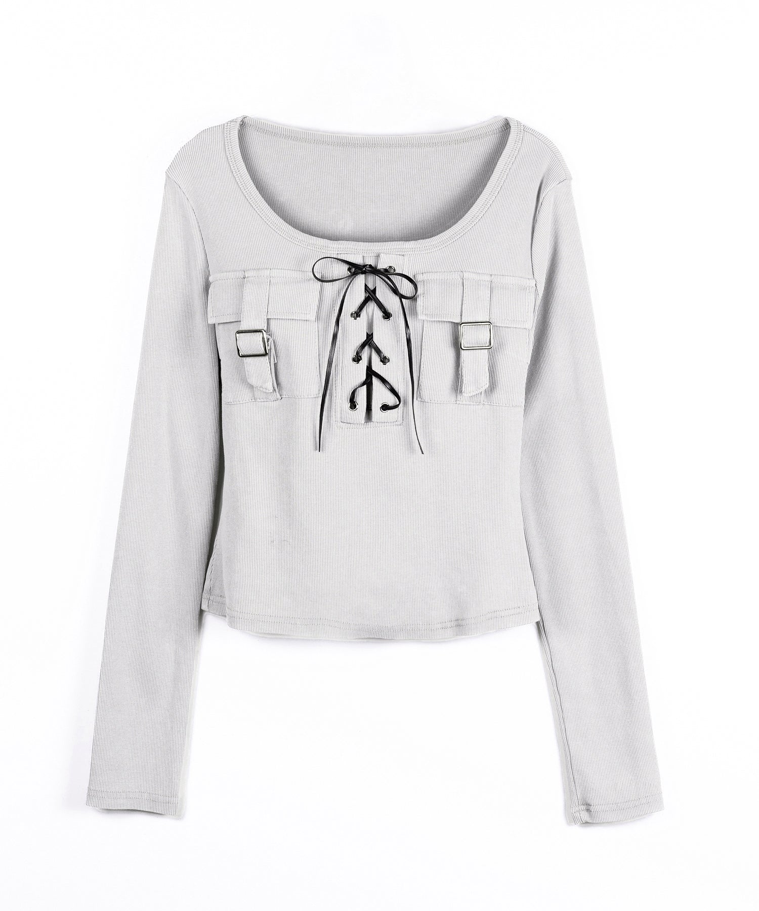 ヴィンテージレースアップアウトポケットスクエアリブロンT ／ vintage laceup outpocket square lib long slleve T-shirts