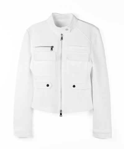 アウトポケットジップアップスリムカットジャケット ／ out pocket zip up slim cut jacket