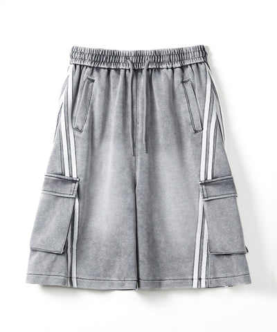 サイドラインヴィンテージワイドカーゴスウェットハーフパンツ / sideline vintage wide cargo sweat half pants
