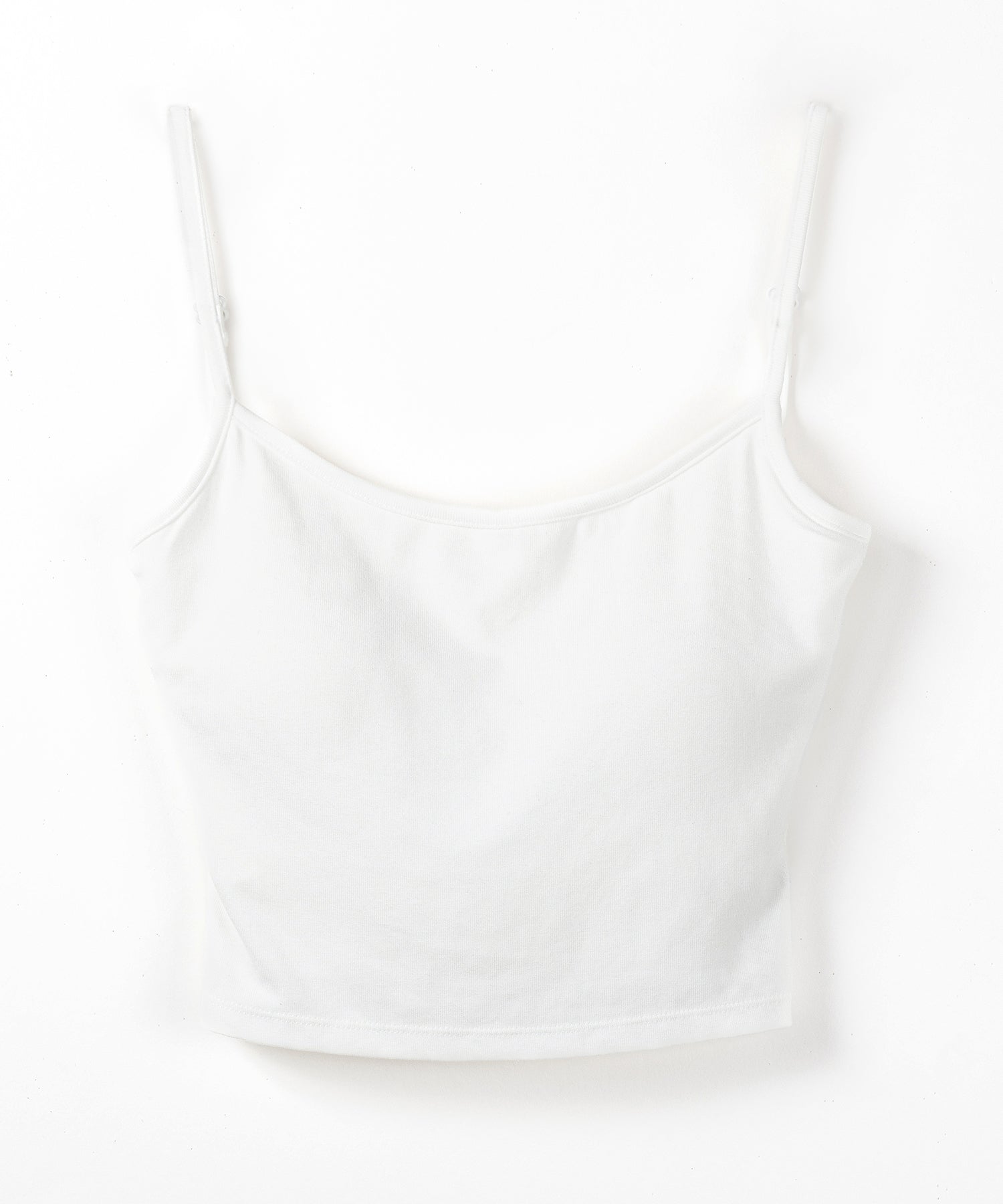 【 カップ付き 】スクエアネックストラップショートキャミソール ／ square neck strap short camisole