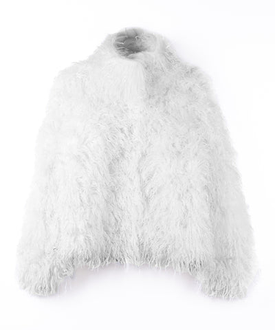 シャギーフェイクファーレディミドルコート ／ shaggy fake fur lady middle coat