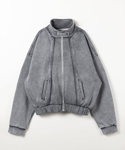 ピグメントヴィンテージジップアップオーバースウェットブルゾン ／ pigment vintage zipup over sweat blouson
