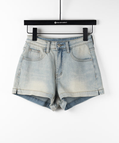 ハイウエストストレッチデニムタイトショートパンツ ／ high wast stretch denim tight short pants