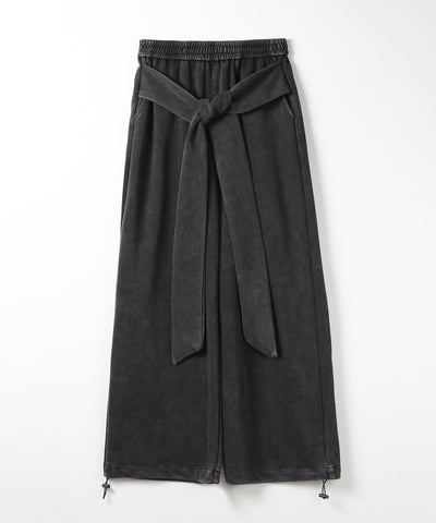 フェイクレイヤードピグメントスウェットワイドパンツ ／ fake layered pigment sweat wide pants