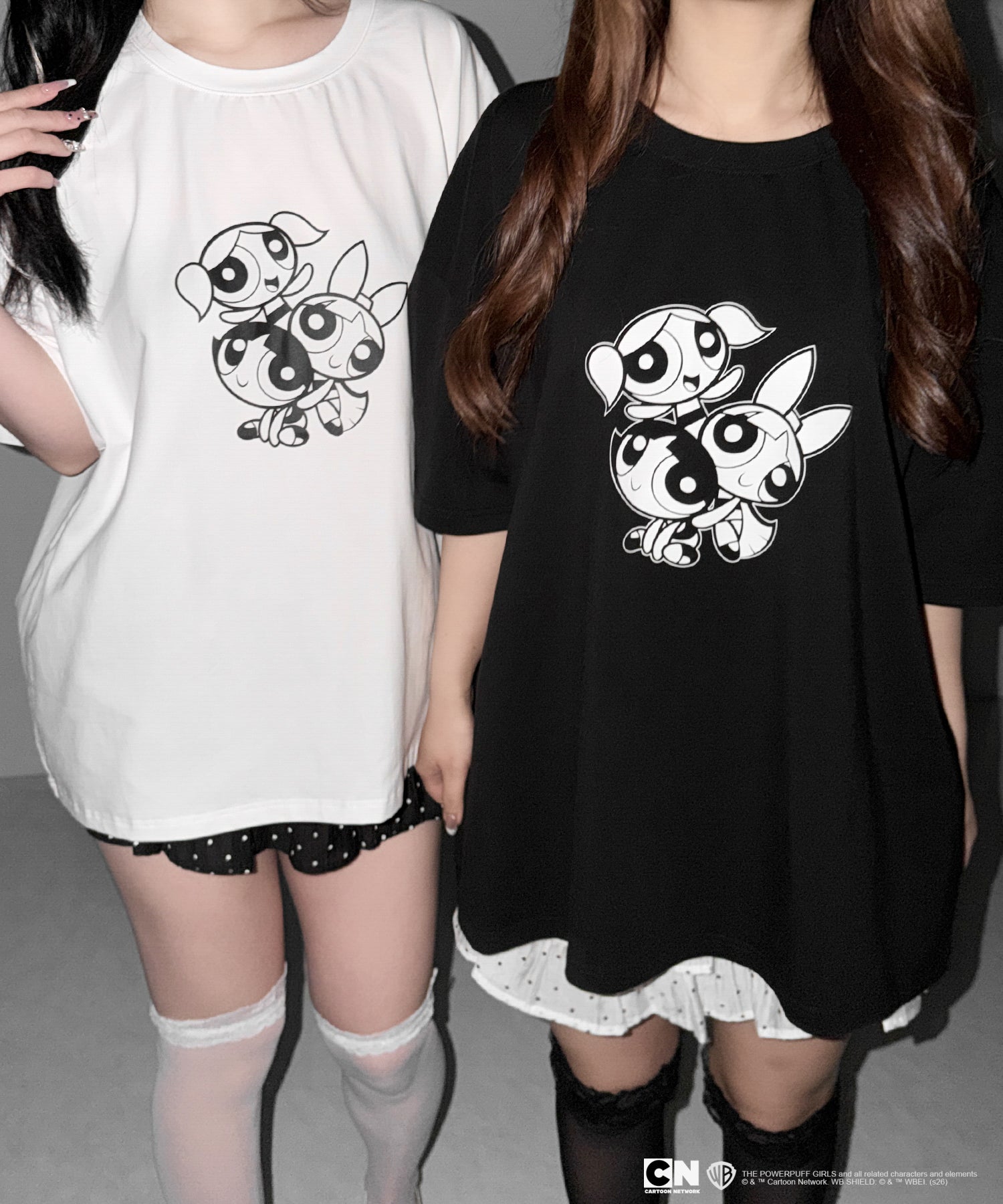 【THE POWERPUFF GIRLS】パワーパフガールズビッグプリントオーバーサイズＴシャツ / big print oversize Tee【 セットアップ着用可能 】