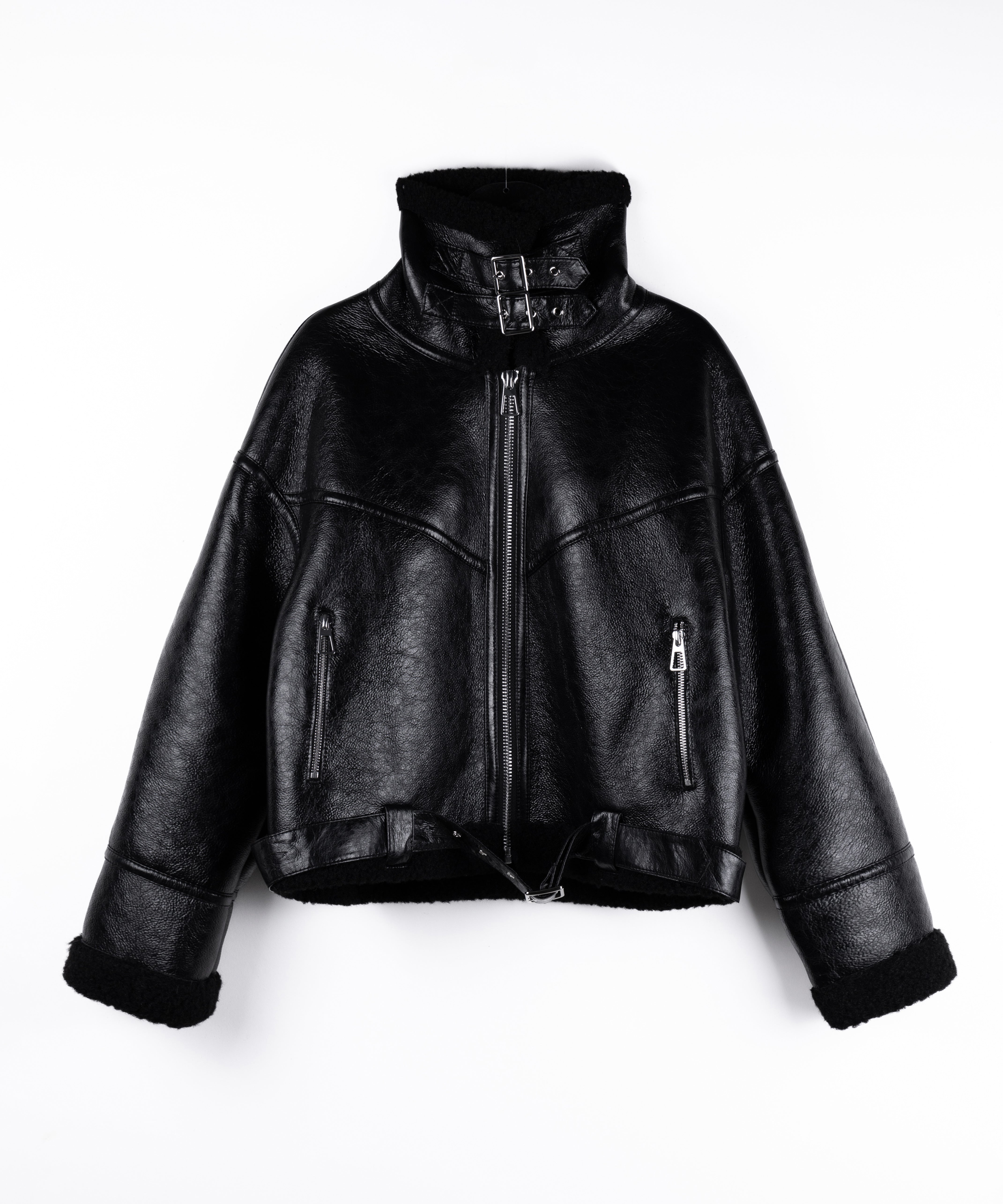【 限定先行販売 】B-3ヴィンテージレザーボアムートンジャケット ／ B-3 vintage leather boa mouton jacket