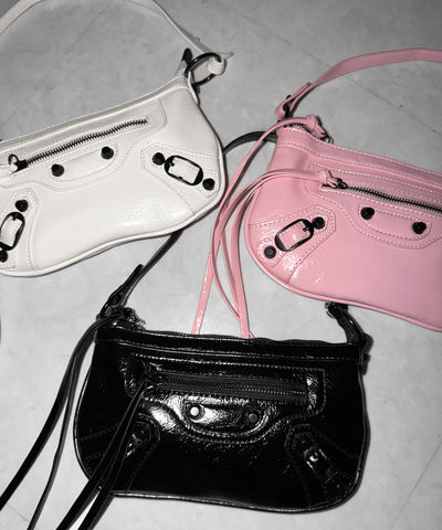 【 ショルダーストラップ付き２WAY 】ヴィンテージライクグランジミニハンドバッグ／ vintage like grunge mini hand bag