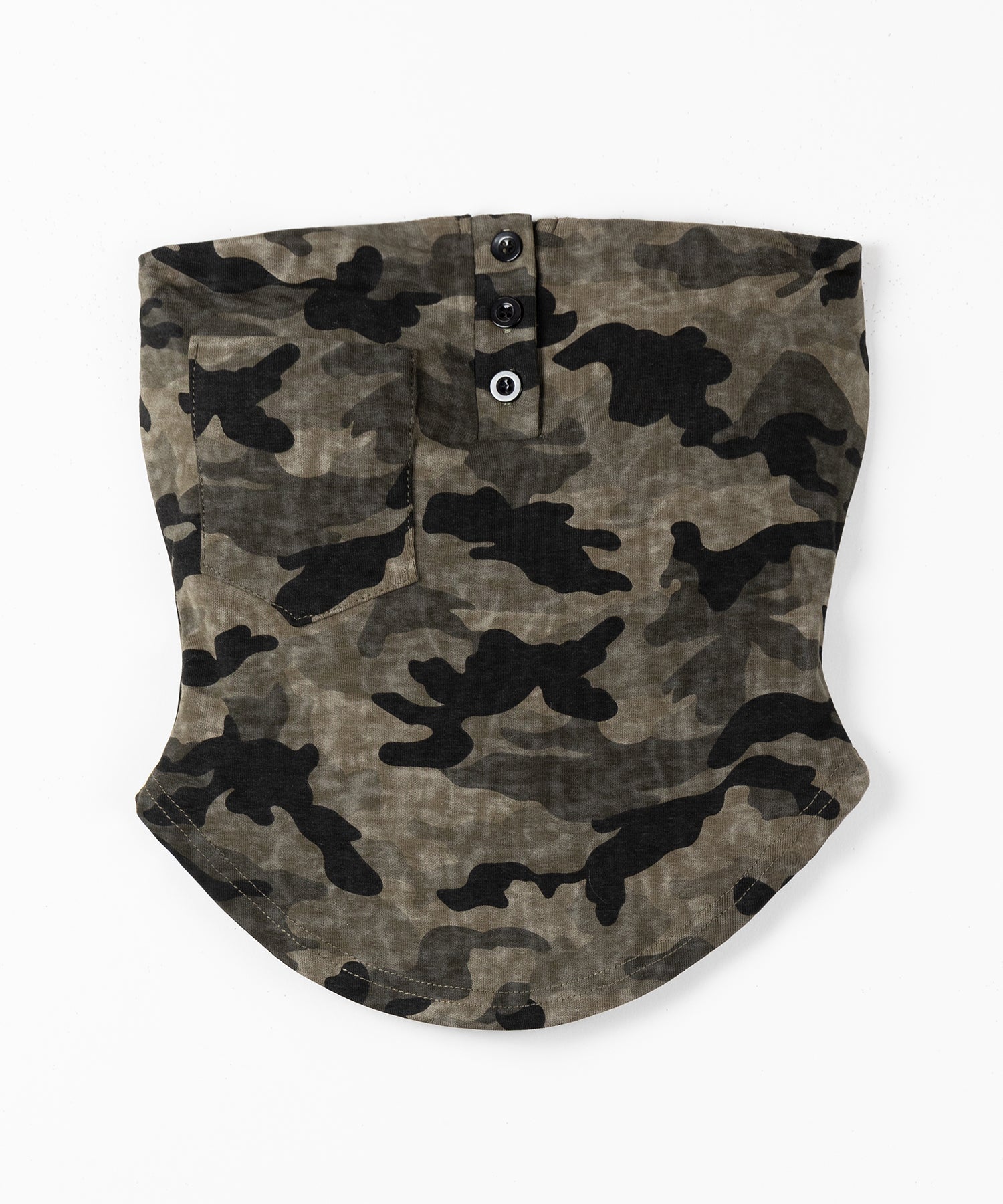 ヴィンテージカモフラ迷彩ヘンリーネックベアトップ ／ vintage camouflage henly neck bare top
