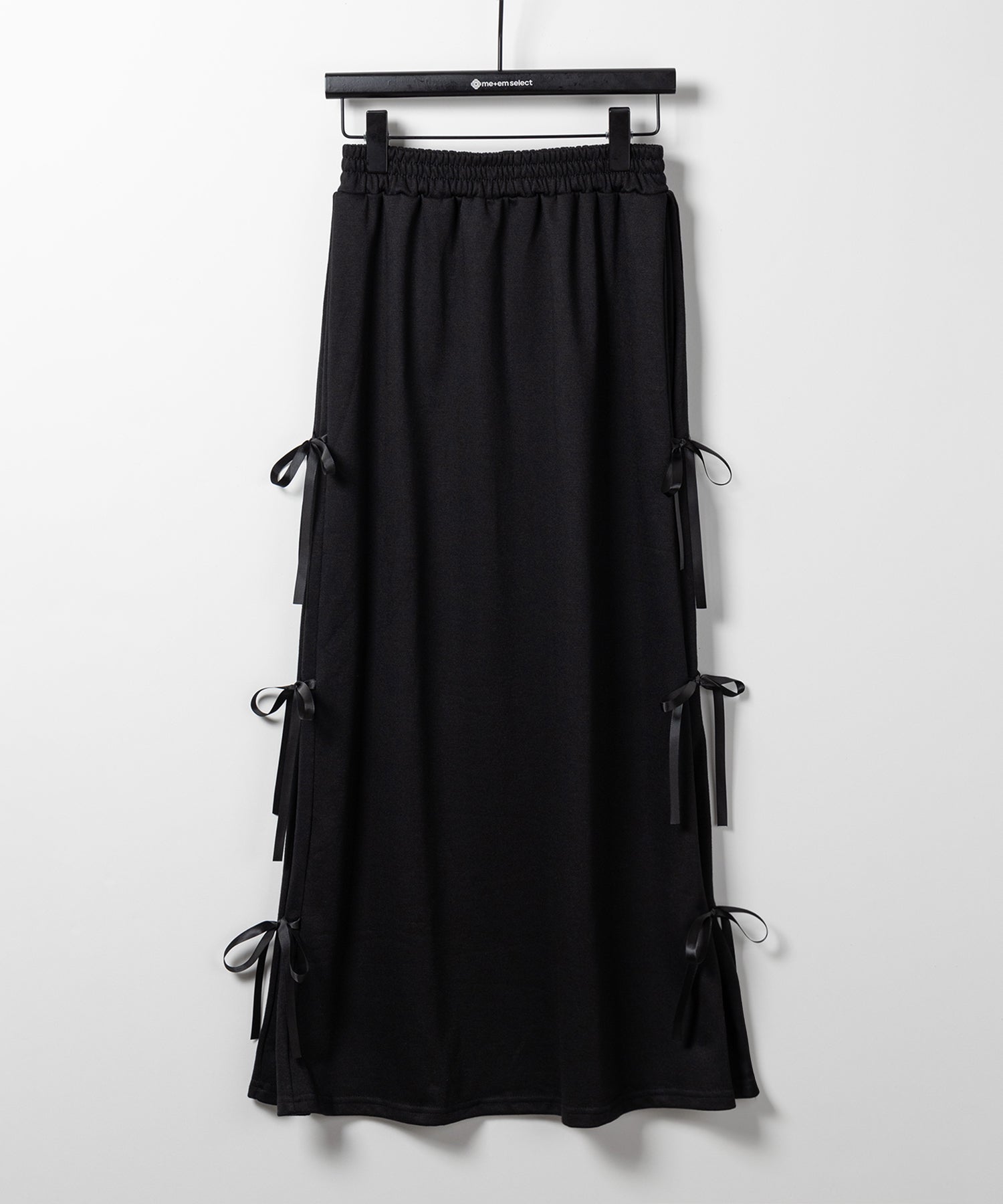 【 ２color 】３ストラップサイドリボンロングスウェットスカート／ three strap side ribbon long sweat skirt
