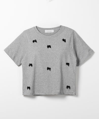【 ４color 】ミニリボンバレエコアクロップドＴ ／ mini ribbon ballet core cropped Tee