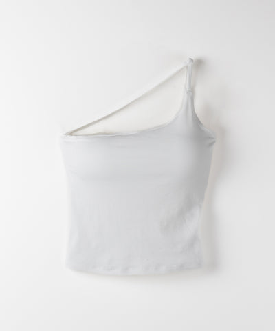 【 ３color ／ カップ付 】ラインストラップワンショルキャミソール ／ line strap one shoulder camisole