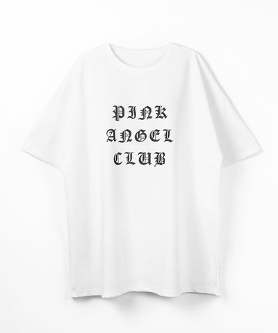 【 PINK ANGEL CLUB 】グランジロゴビッグＴシャツ ／ PINK ANGEL CLUB grunge logo big T-shirts