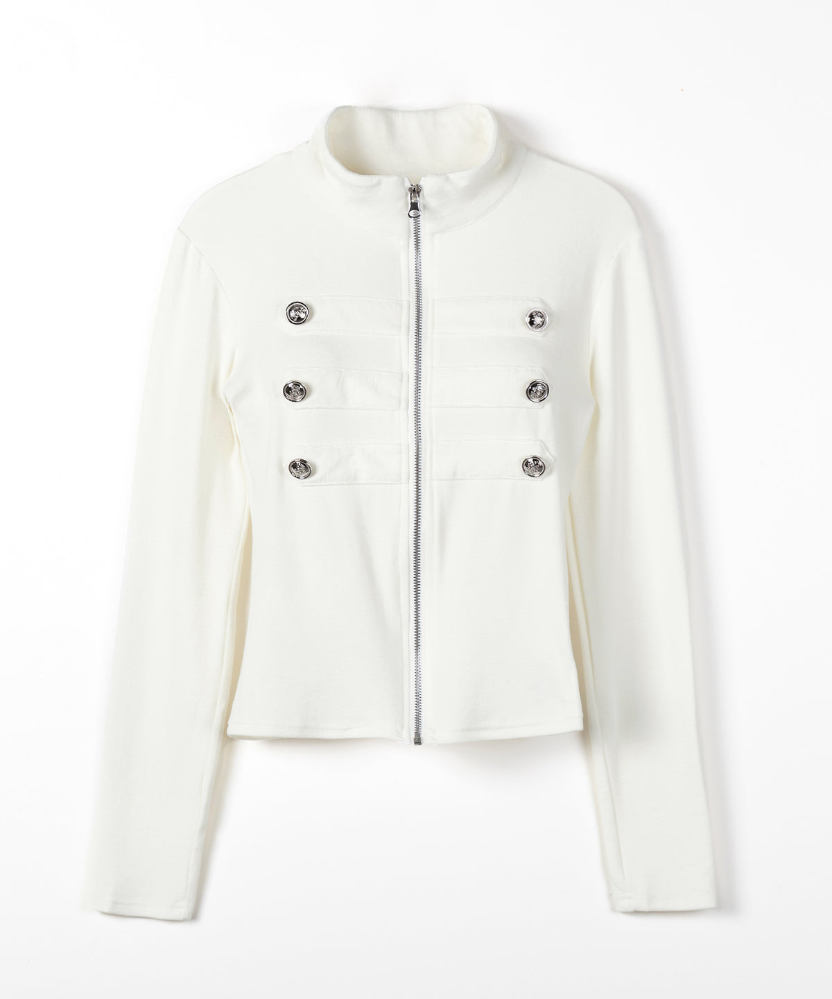 ナポレオンスタンドネックジップアップトップス ／ napoleon standneck zipup tops