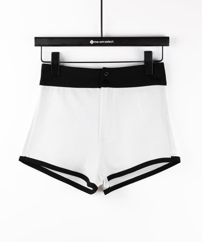 【 ２color ／２size 】バイカラーマイクロミニスパンショートパンツ ／ bicolor micro mini span short pants