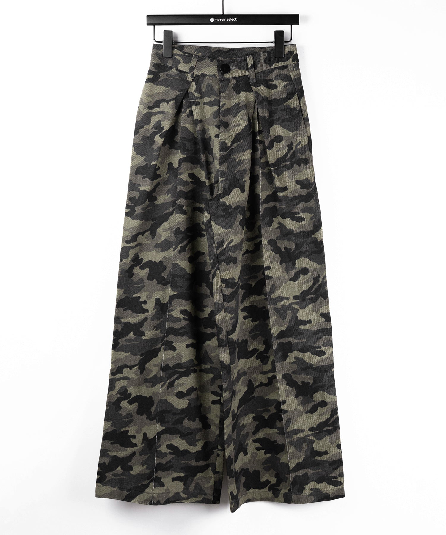 【 ２color ／ ４size 】ダブルタックヴィンテージカモフラージュワイドパンツ ／ double tuck vintage camouflage wide pants