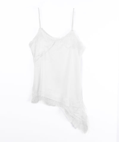 ランジェリーサテンレースキャミチュニック ／ lingerie satin lace camisole tunic