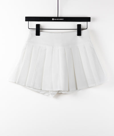 【 ２color 】プリーツマイクロミニスカパン ／ pleated micro mini skirt pants