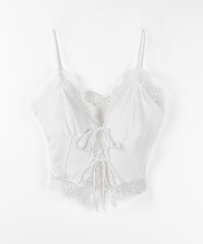 ダブルリボンレースレイヤードキャミソール ／ double ribbon lace layered camisole