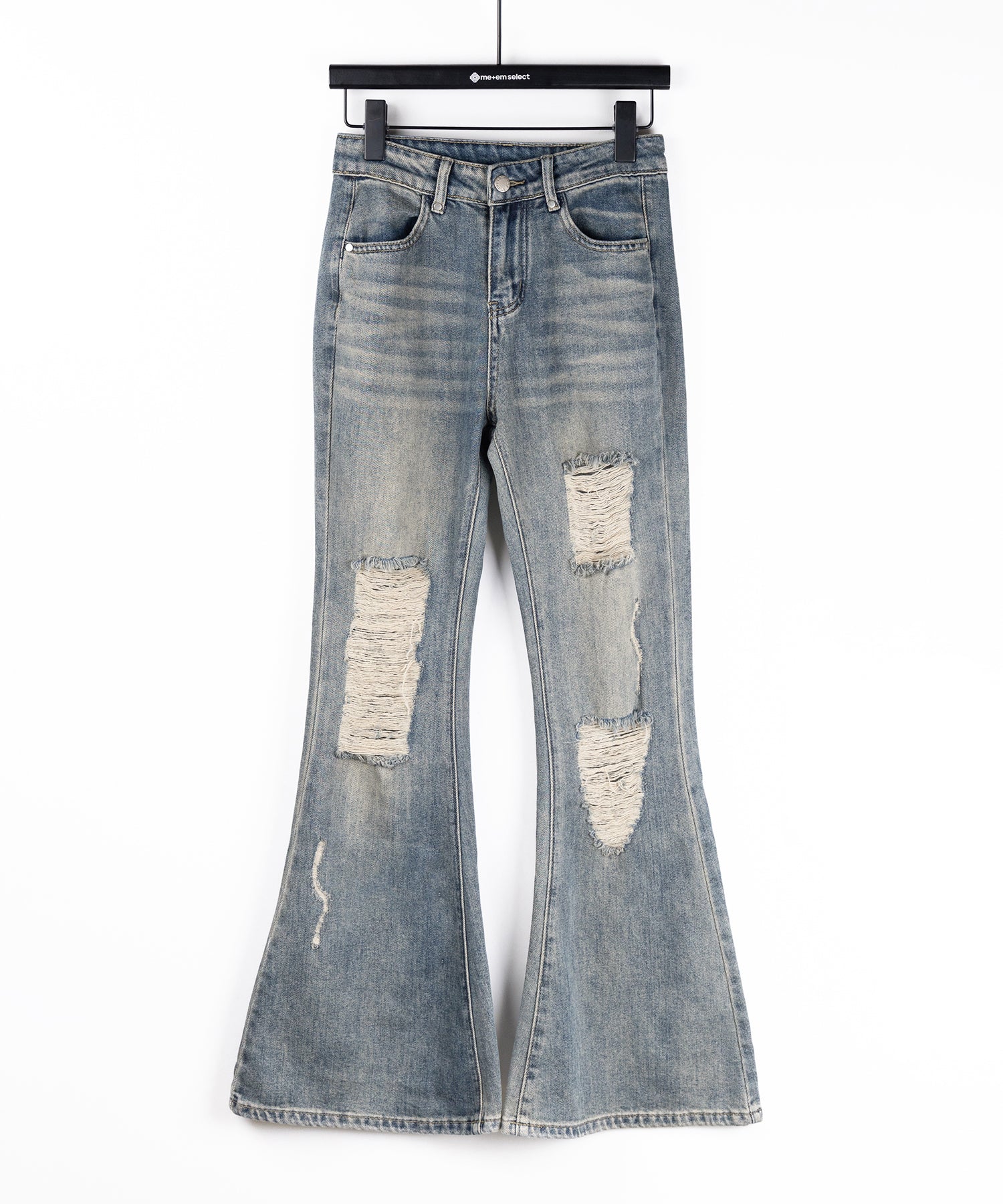 クラッシュダメージヴィンテージフレアデニム ／ crush damage vintage flare denim