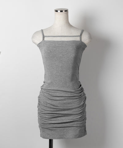 【 ２color 】ラインストラップミニキャミワンピース ／ line strap mini cami onepiece