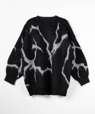 【 ３color 】CRACK モヘアライクオーバーニット ／ CRACK mohair-like over knit
