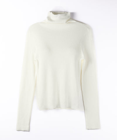 ハイネックスリムリブニットトップス ／ highneck slim lib knit tops