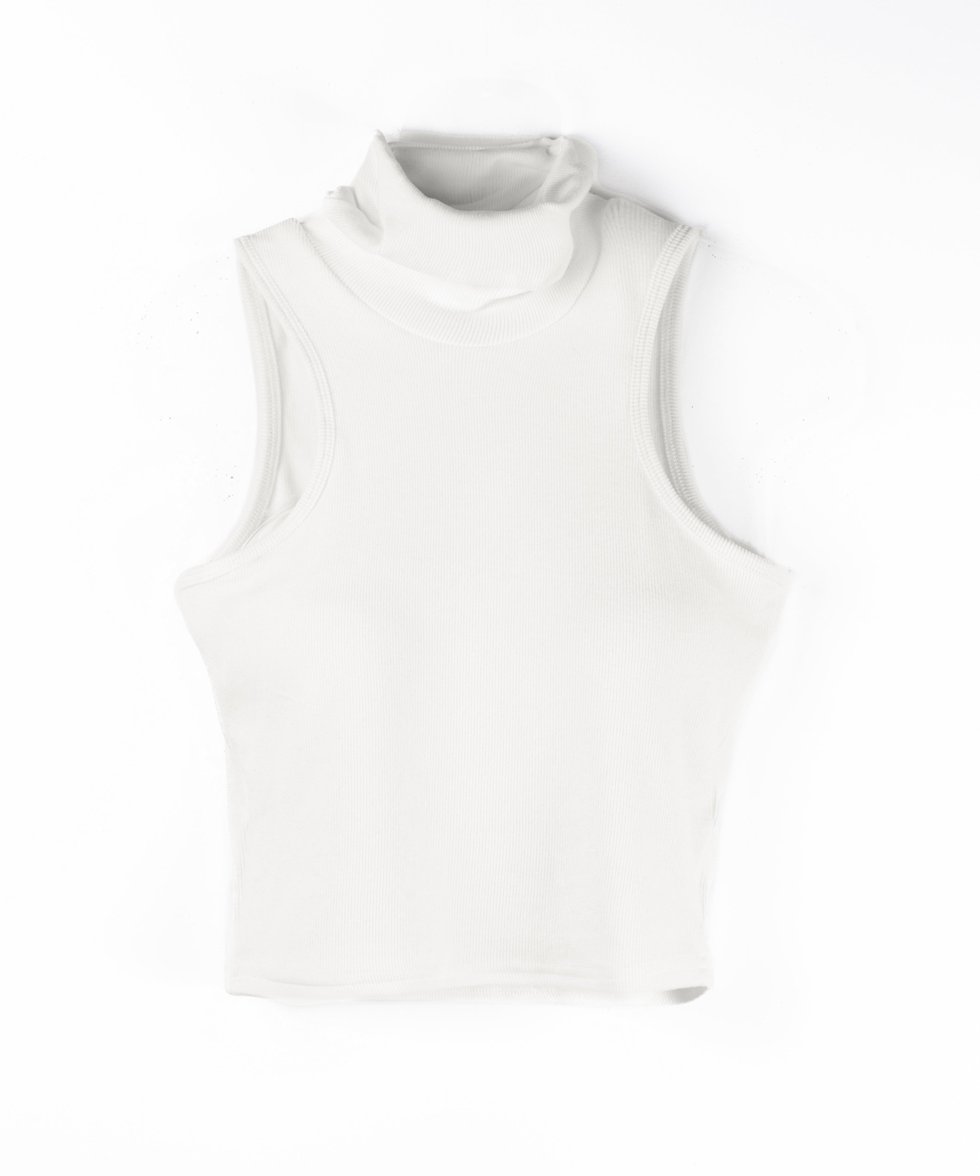 【 裏微起毛 ／ 2点セット 】ハイネックノースリーブトップス ＋ ショートカーディガン SET ／ high neck nosleeve tops + short cardigan SET