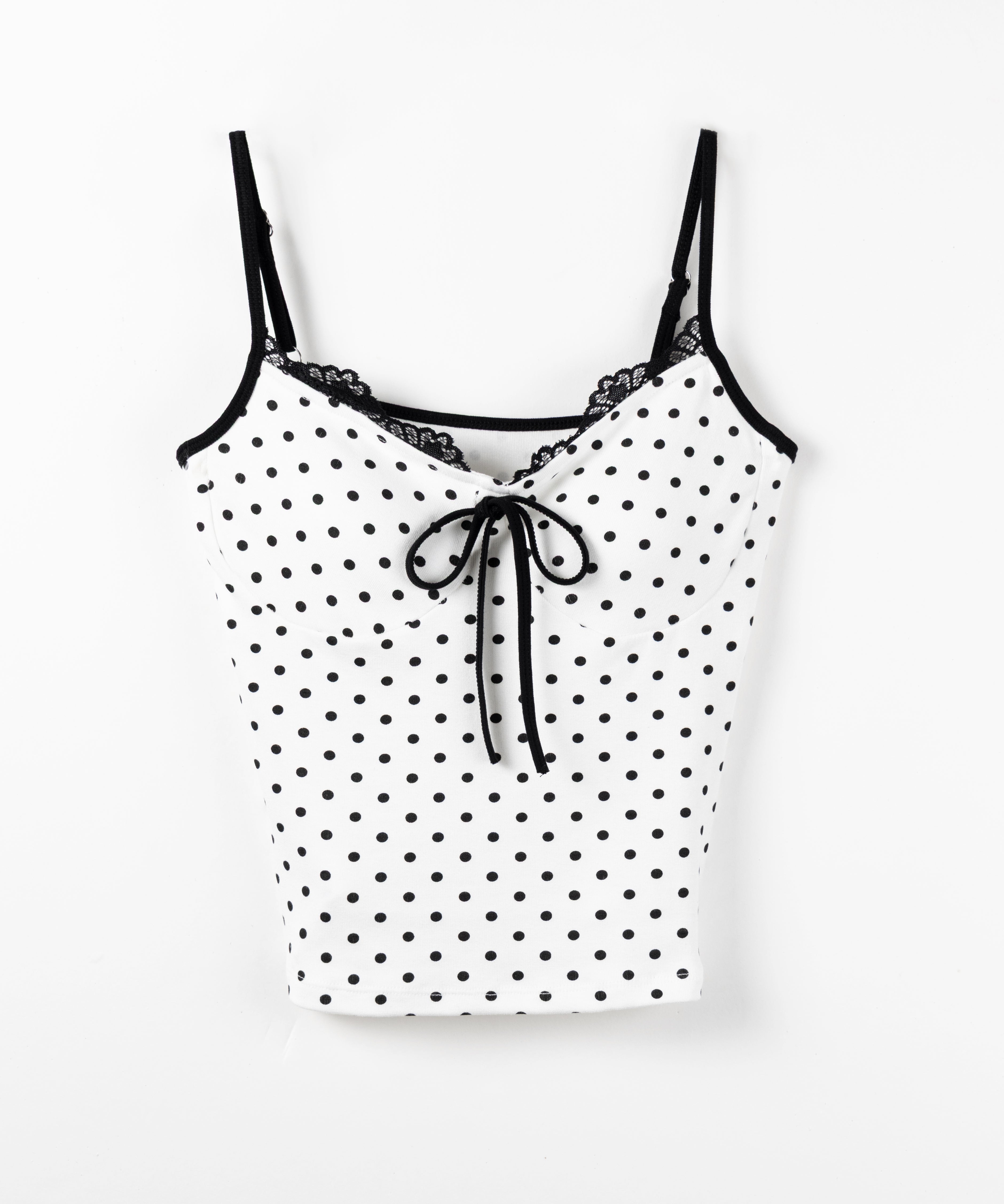 ドットレースリボンキャミソール ／ dot lace ribbon camiole