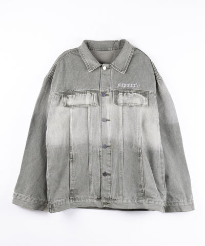 【 ２color ／ ２size 】グラデーションヴィンテージウォッシュオーバーデニムジャケット ／ gradation vintage wash over denim jacket
