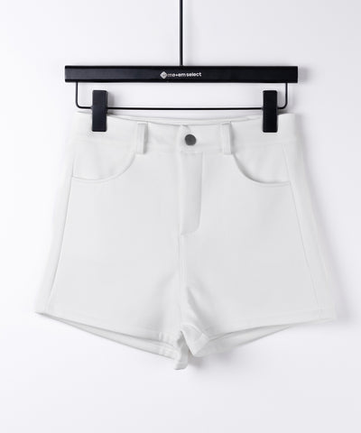 裏起毛ハイウエストタイトスパンショートパンツ ／ urakimo high waist tight span short pants