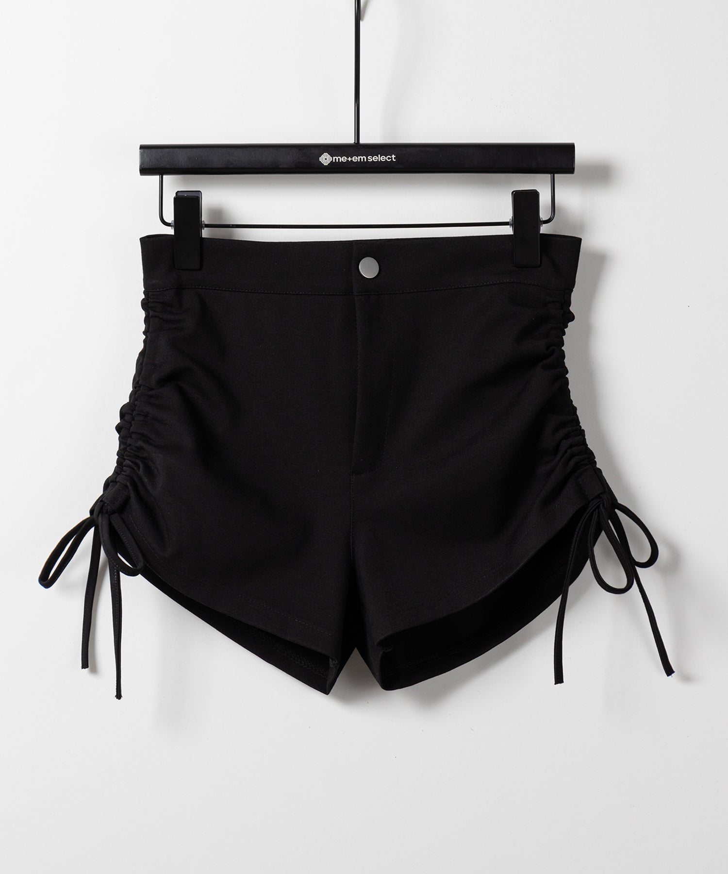 【 ３size 】サイドリボンシャーリングバイカーショートパンツ ／ side ribbon ruched biker shorts