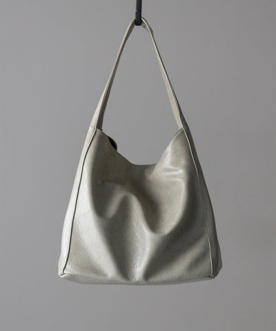 【 ２color ／ 大容量 】フェイクシボレザーワンハンドルショルダーバッグ ／ fake shibo leather onehandle shoulder bag