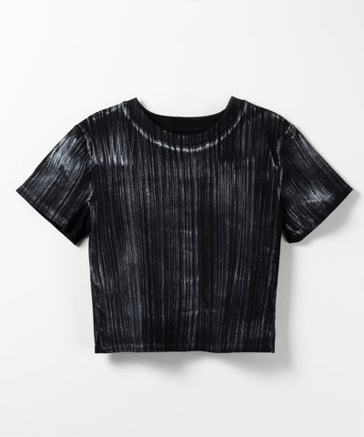 【 ３color 】ヴィンテージプリントクロップドリブＴシャツ ／ vintage print cropped lib Tee
