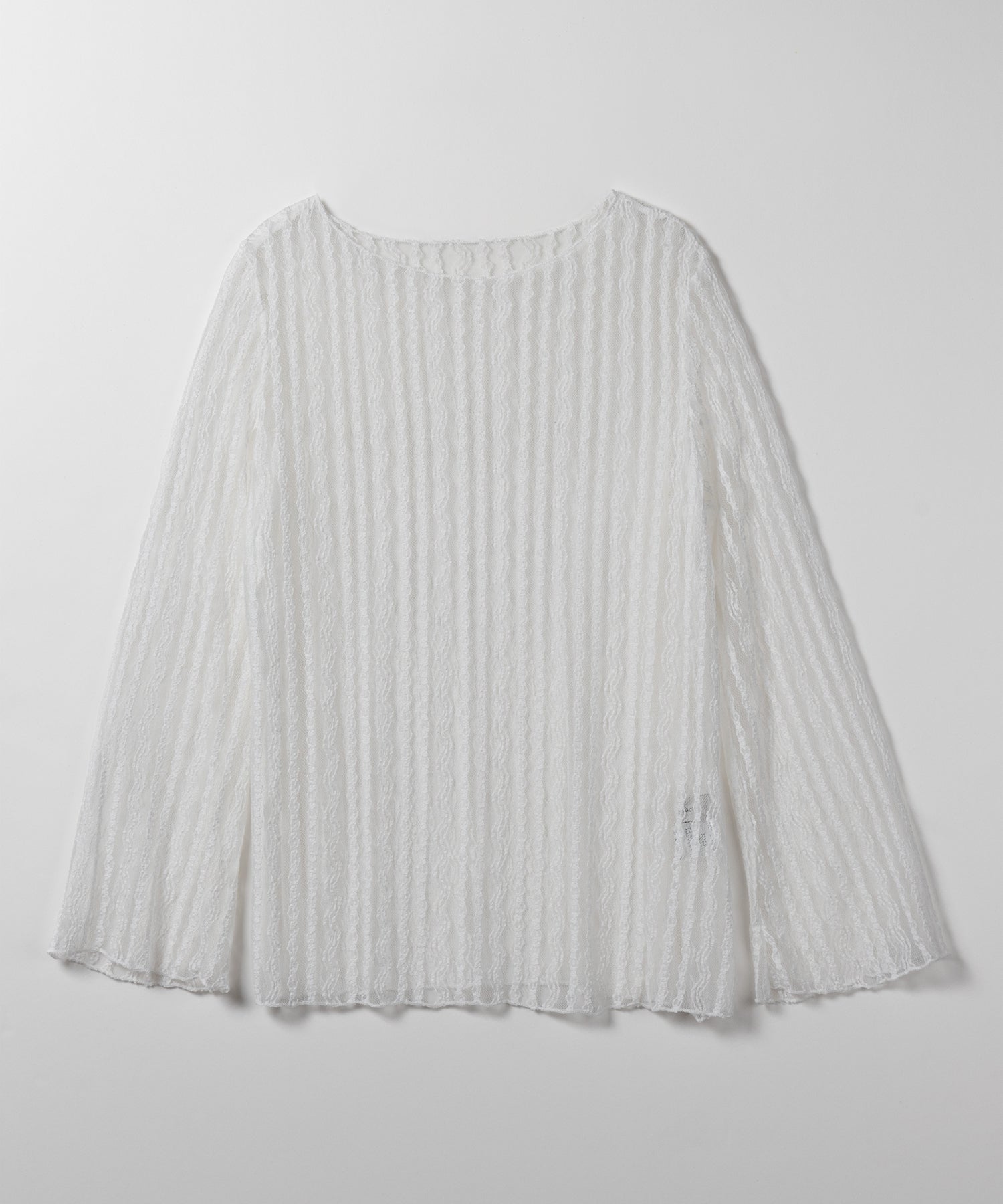 【 ２WAY 】ワンショルワイドスリーブルーズシアートップス ／ one shoulder wide sleeve loose sheer tops