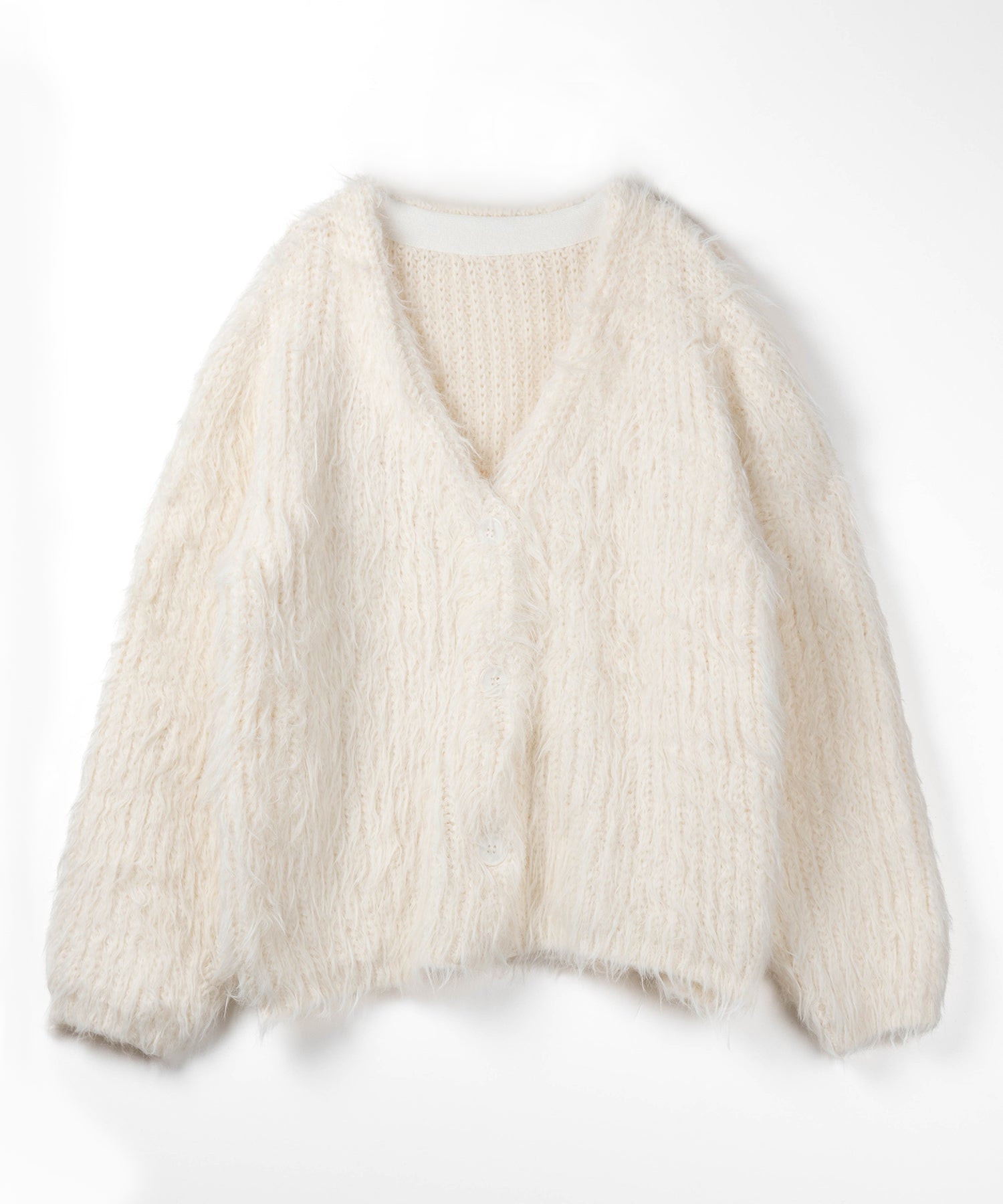 【 ３color 】モンスターシャギーボリュームニットカーディガン ／ monster shaggy volume knit cardigan