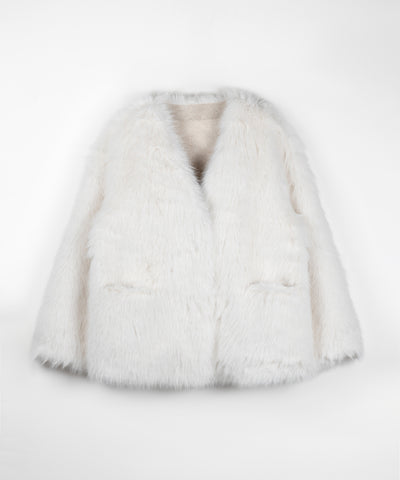 【 ４color 】ミンクライクフェイクファーボリュームコート ／ ｍink-like fake fur volume coat