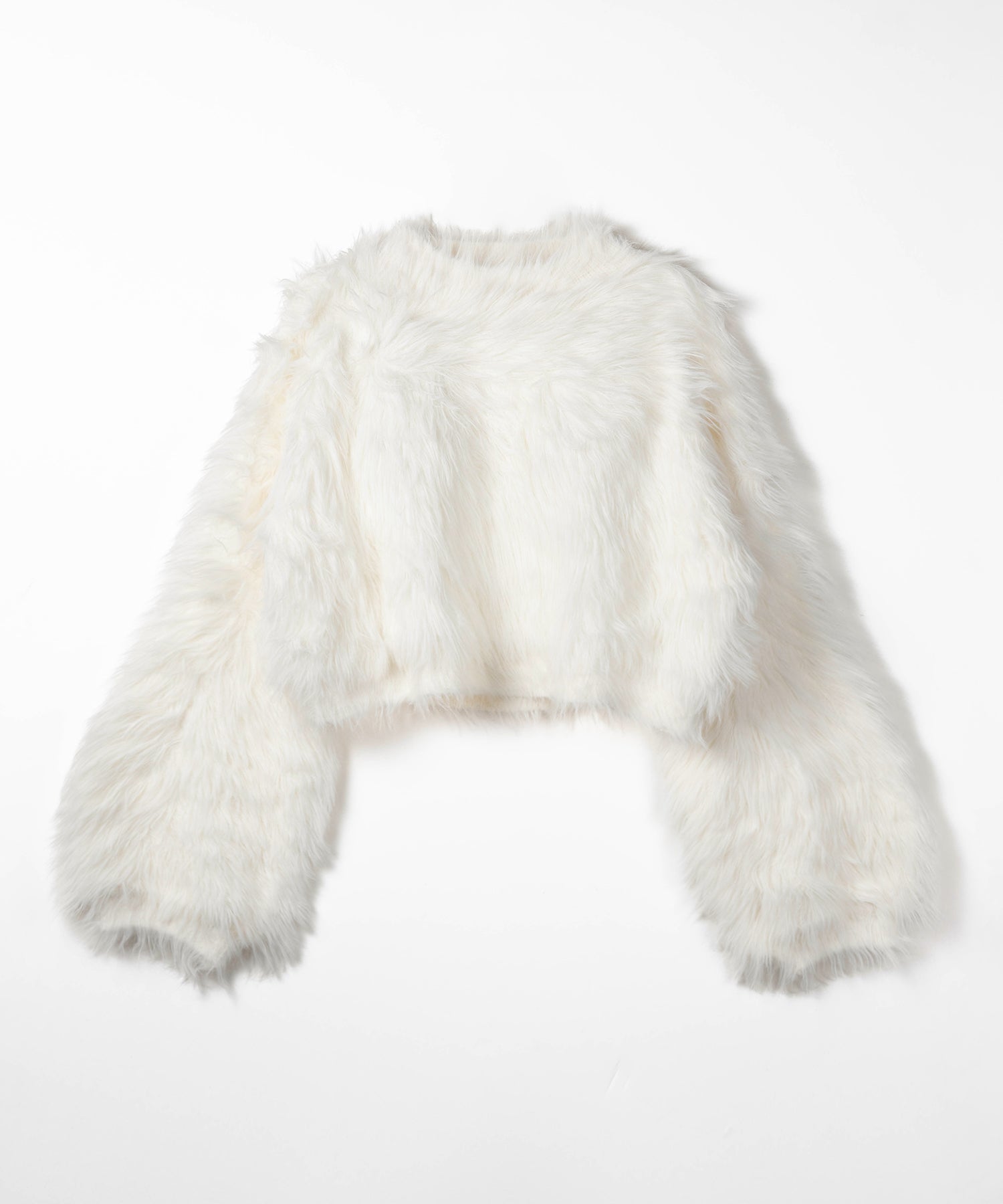 【 ２color 】ボリュームスリーブショートトロミシャギーニット ／ Volume sleeve short toromi shaggy knit