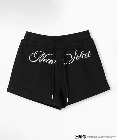 【THE POWERPUFF GIRLS】SETUP パワーパフガールズスクエアネックスリムキャミソール＆レタリングロゴショートパンツ / square neck slim camisole & lettering logo short pants