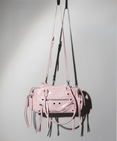 【 ショルダーストラップ付き２WAY 】ヴィンテージアウトポケットグランジボストンショルダーバッグ／ vintage out pocket grunge boston shoulder bag