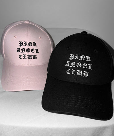 【 PINK ANGEL CLUB 】 GRUNGE LOGO embroidery CAP ／ グランジロゴ刺繍キャップ