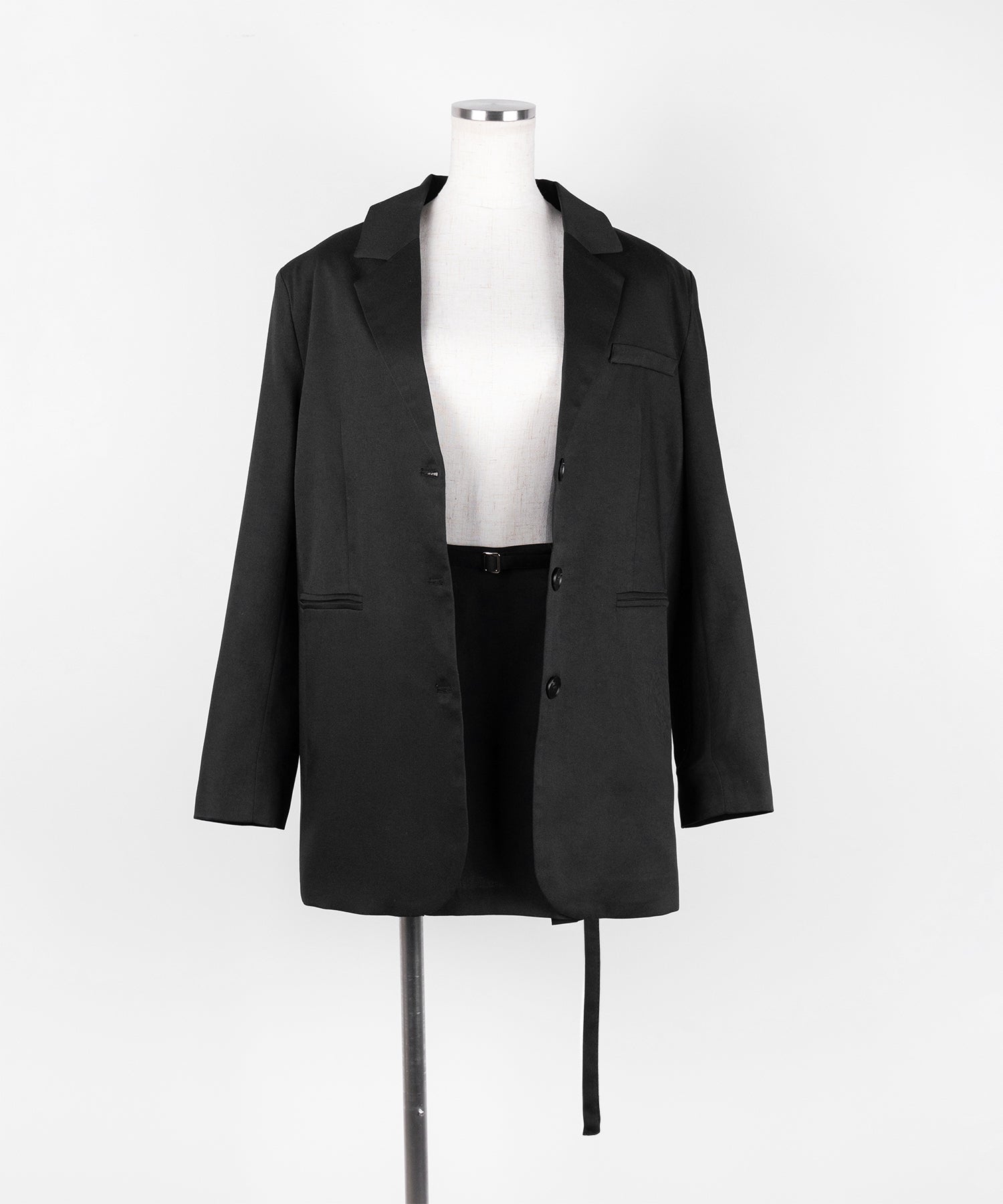 【 セットアップ 】オーバーサイズテーラードジャケット ＆ ハイウエストミニスカパン SET ／ oversize tailored jacket & high waist mini skirt pants SET