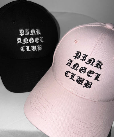 【 PINK ANGEL CLUB 】 GRUNGE LOGO embroidery CAP ／ グランジロゴ刺繍キャップ